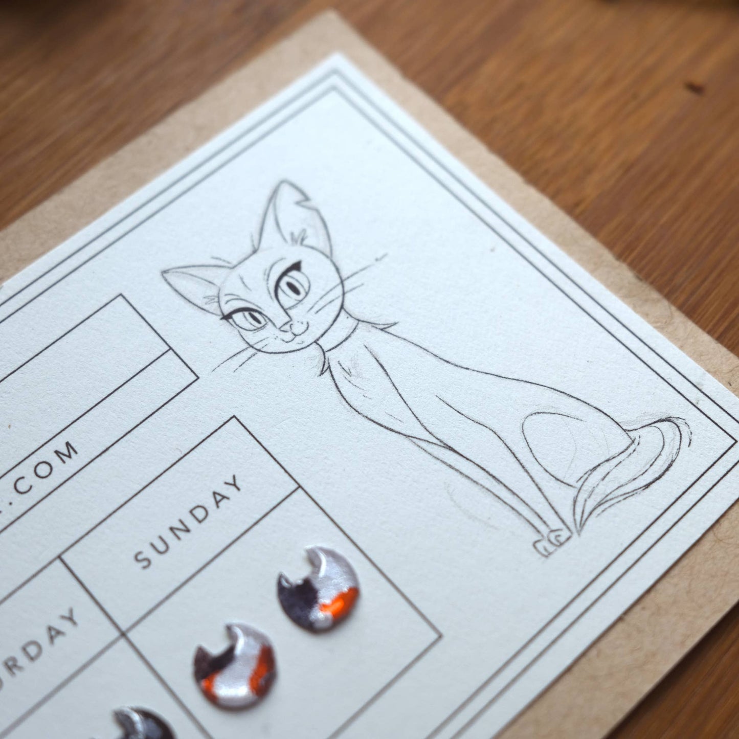 Club Cat Stick-On Earring Set