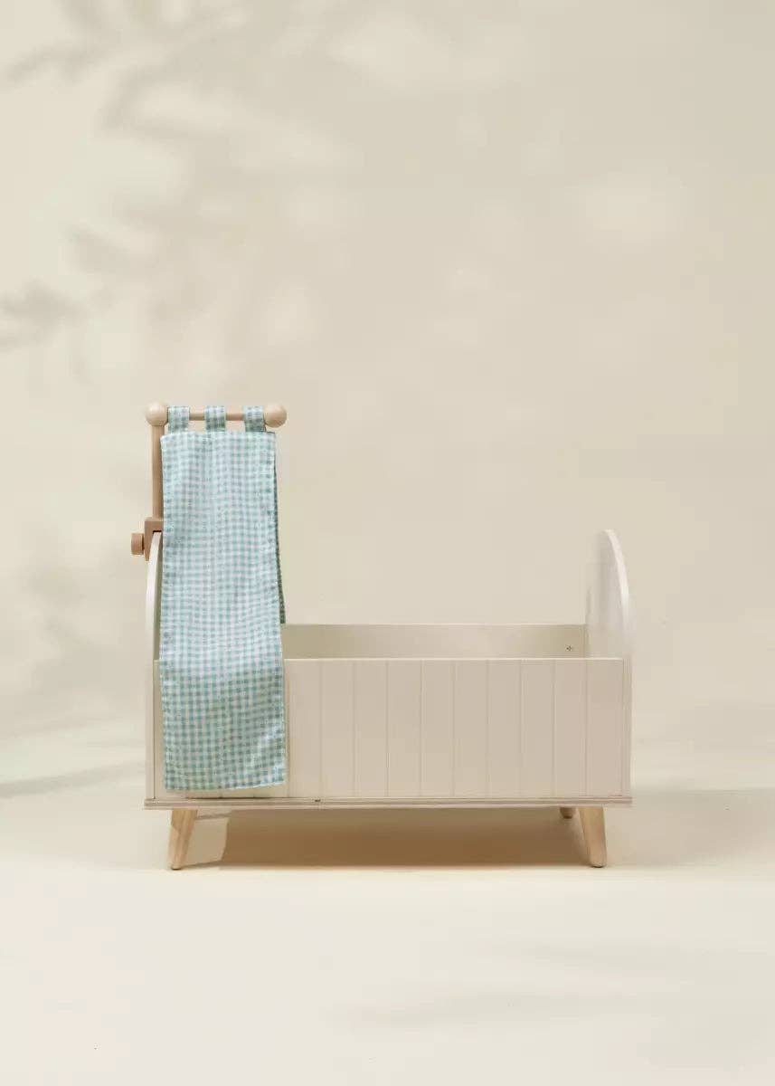 Wooden Dolls’ Crib & Accessories