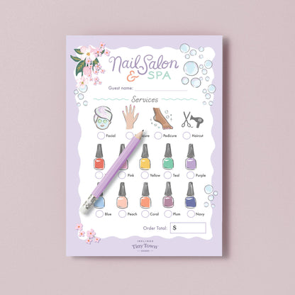 Pretend Play Notepad - Nail Salon & Spa