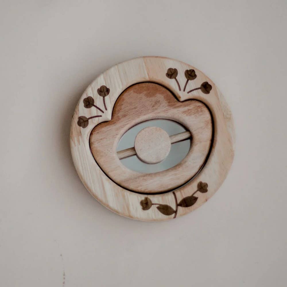 Flower Rattle, Mirror & Butterfly Frame Gift Set