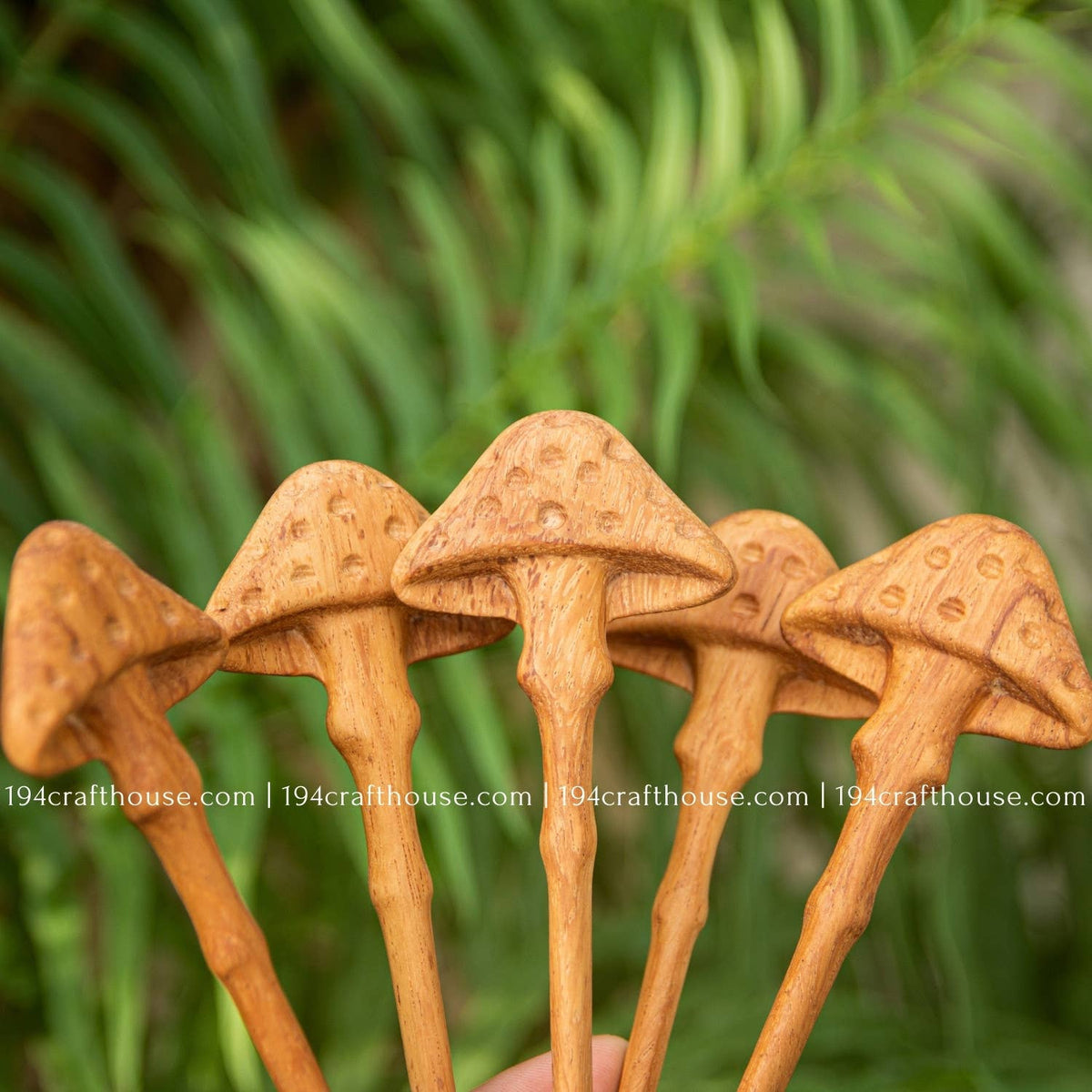 Wooden Spoon Mushroom Handle