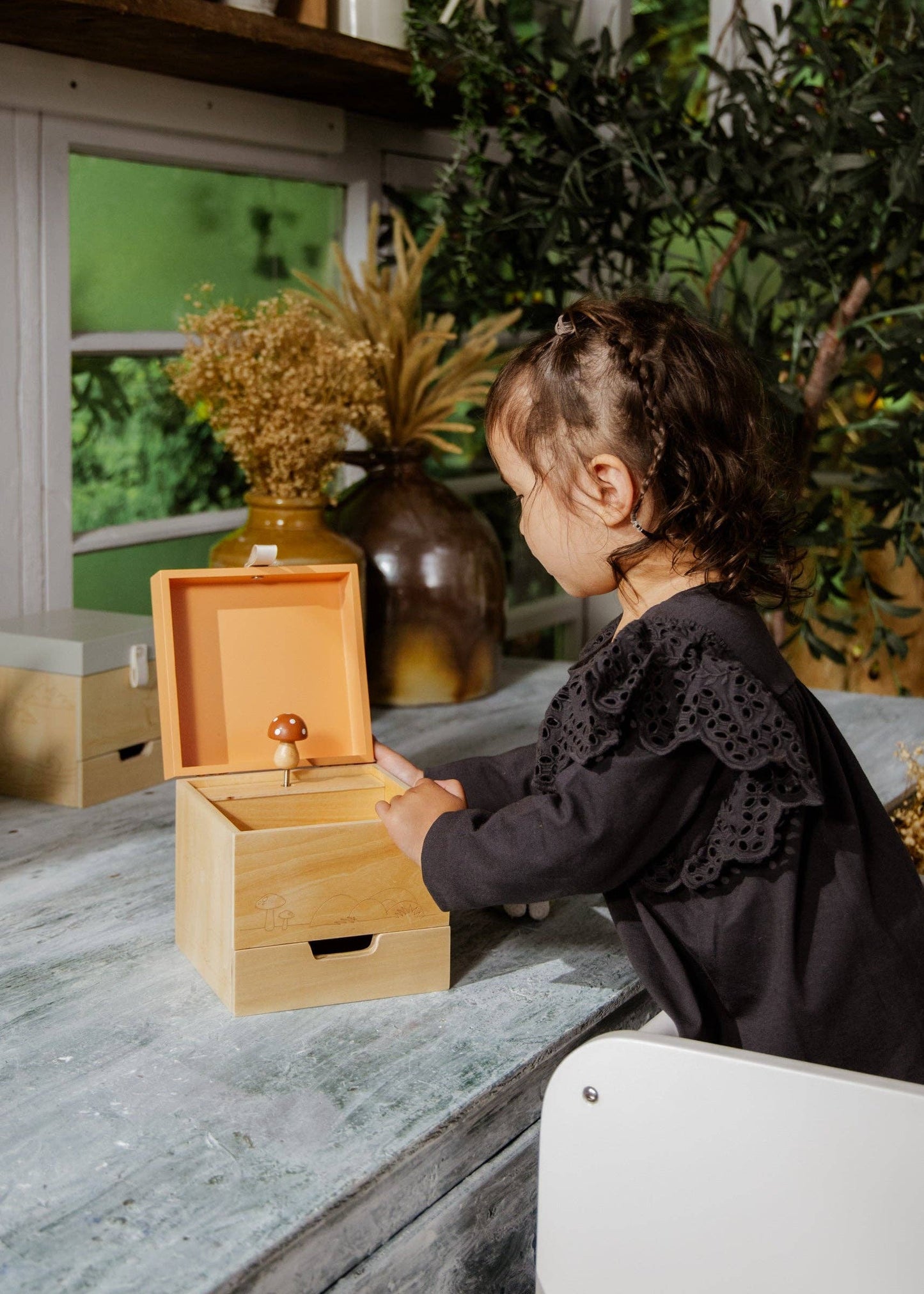 Wooden Musical Souvenir Box - Nature