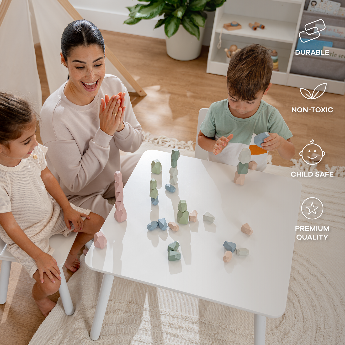 Stacking Blocks for Toddlers by Comfy Cubs