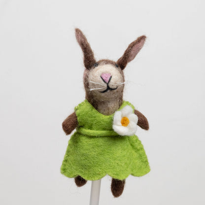 Felt Finger Puppet - Clothed Rabbit
