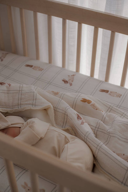 Little Cottontail Fur Lined Cot Blanket