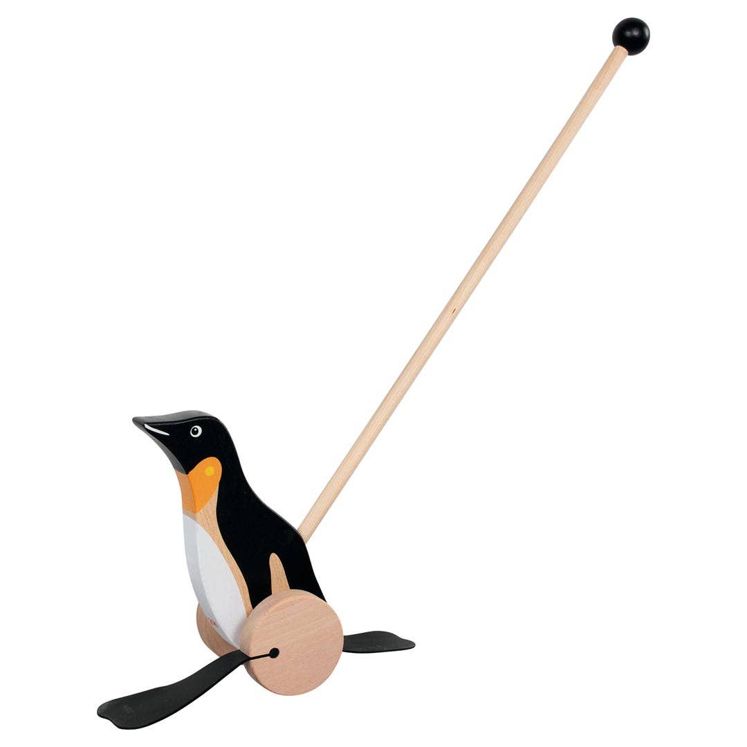 Penguin Wooden Push Toy