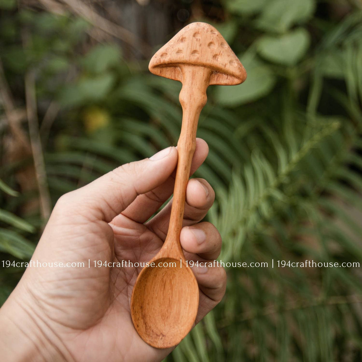 Wooden Spoon Mushroom Handle