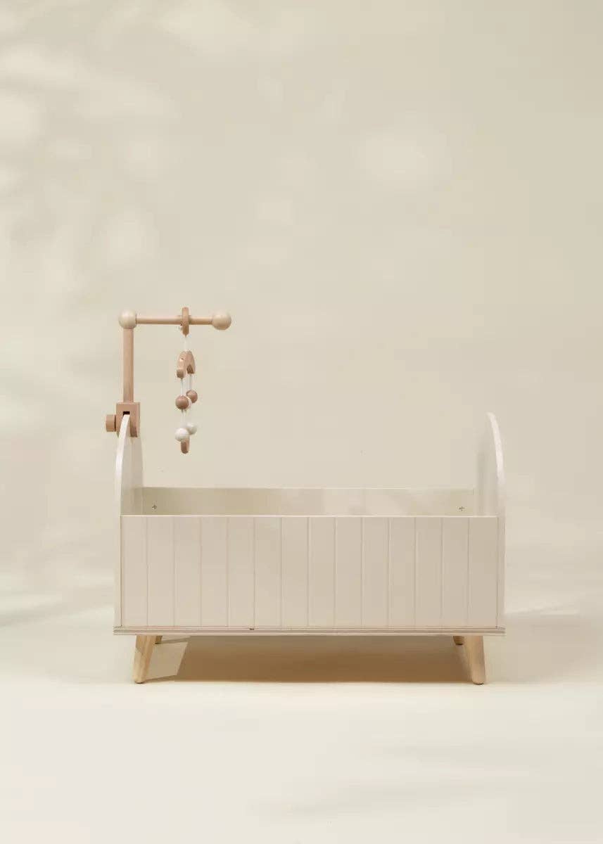 Wooden Dolls’ Crib & Accessories