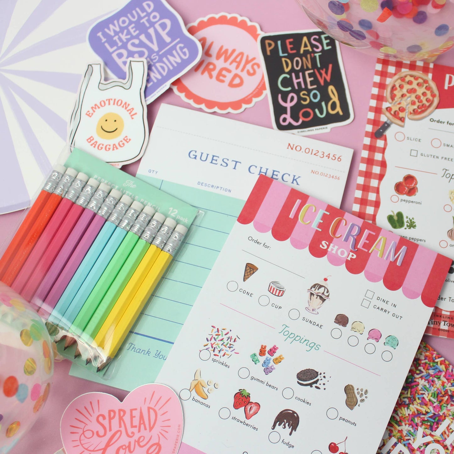 Pretend Play Notepad - Ice Cream Shop