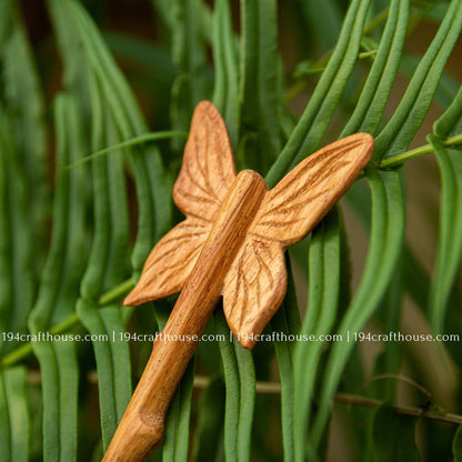 Wooden Spoon Butterfly Handle