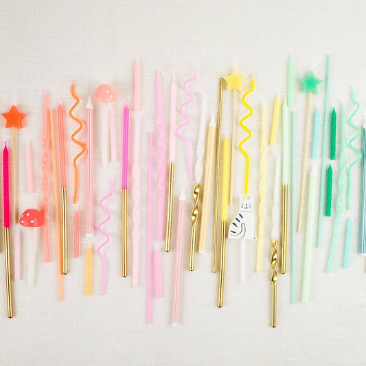 Mixed Striped Candles