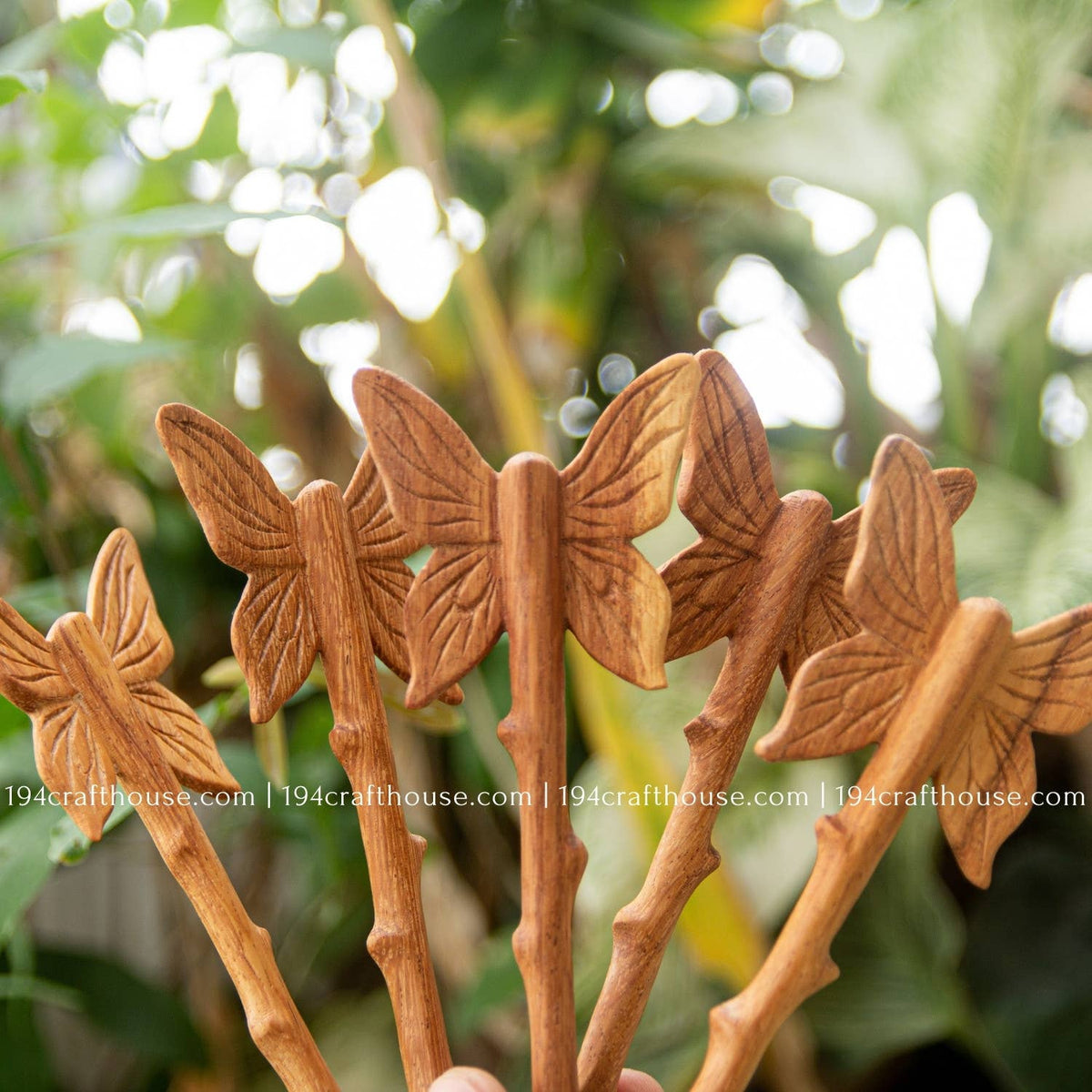 Wooden Spoon Butterfly Handle