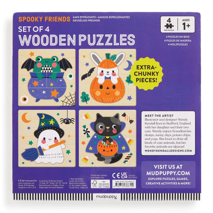 Spooky Friends Set of 4 Wood Puzzles