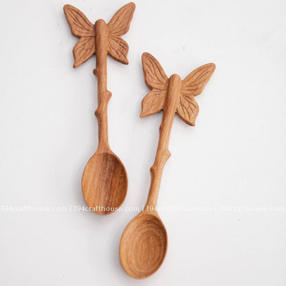 Wooden Spoon Butterfly Handle