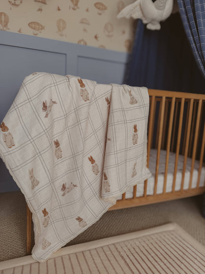 Little Cottontail Fur Lined Cot Blanket