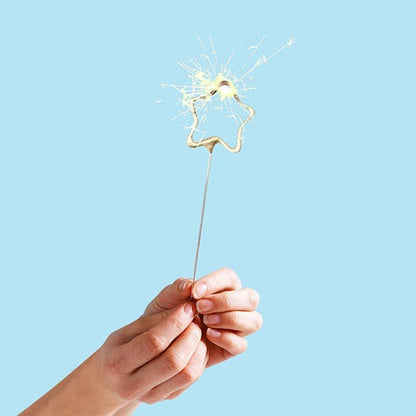 Big 8" Gold Star Sparkler Wand Card