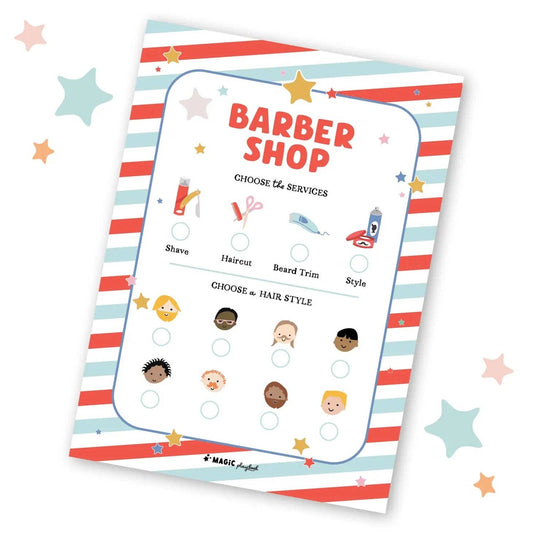 Pretend Play Notepad - Barber Shop