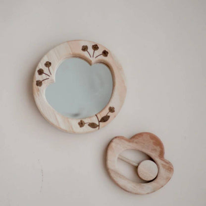 Flower Rattle, Mirror & Butterfly Frame Gift Set