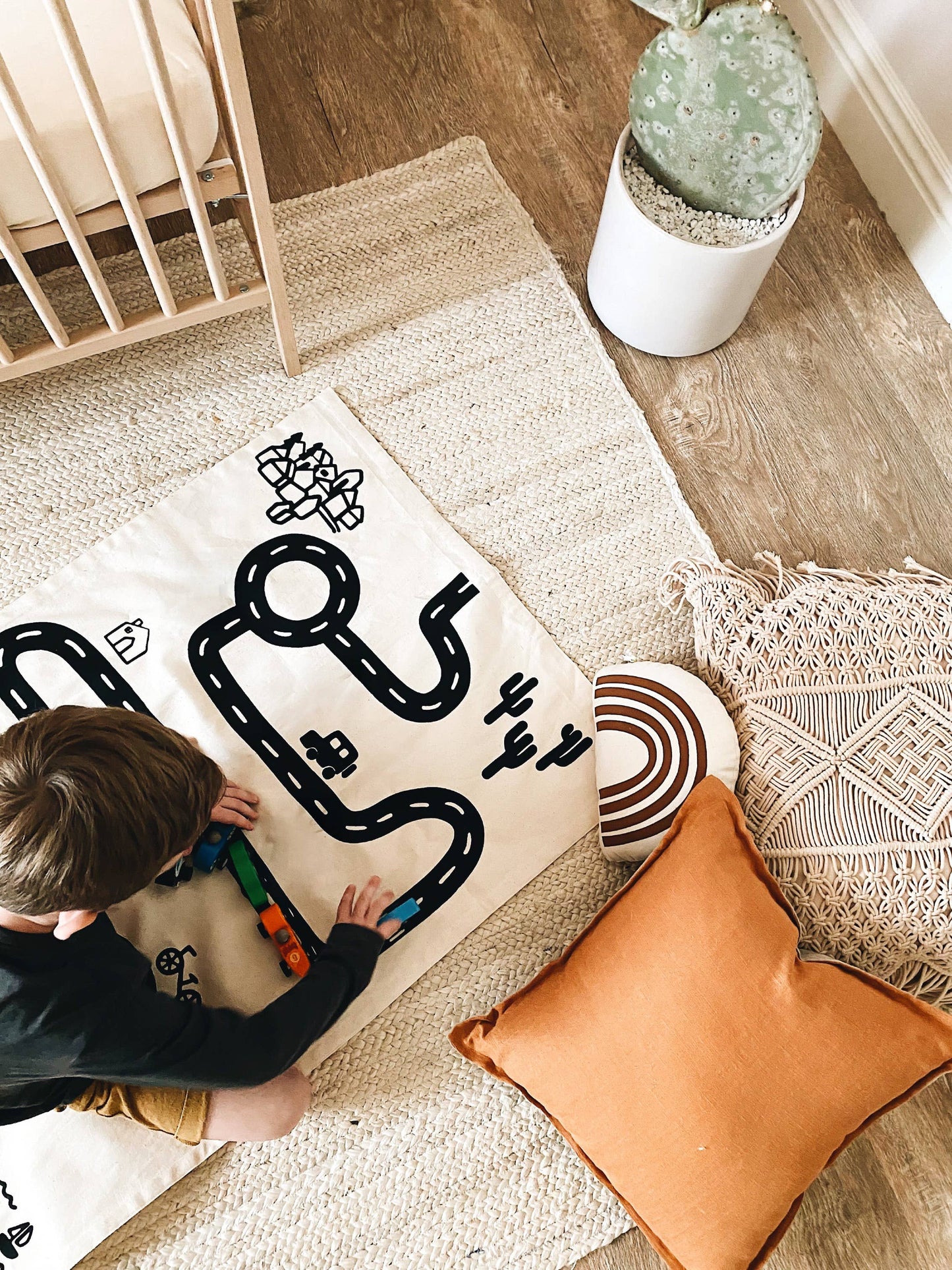 Canvas Floor Mat | Play Mat for Kids | Roll-Up Toy Mat