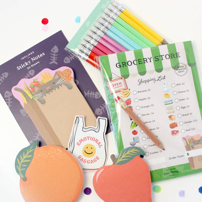 Pretend Play Notepad - Grocery Store