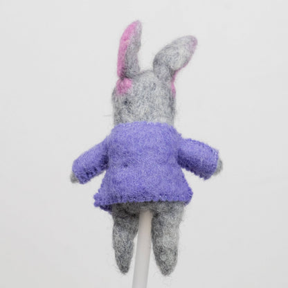 Felt Finger Puppet - Clothed Rabbit