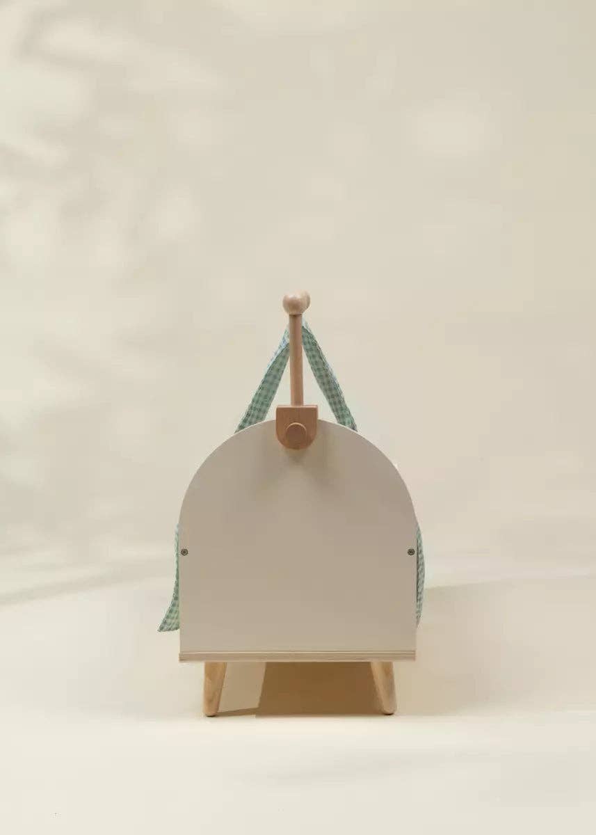 Wooden Dolls’ Crib & Accessories
