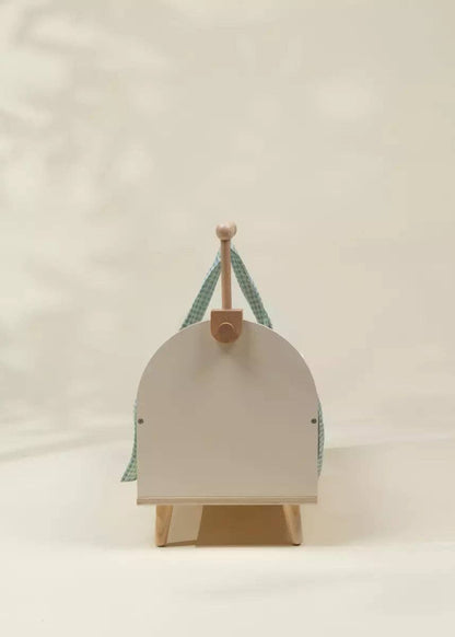 Wooden Dolls’ Crib & Accessories