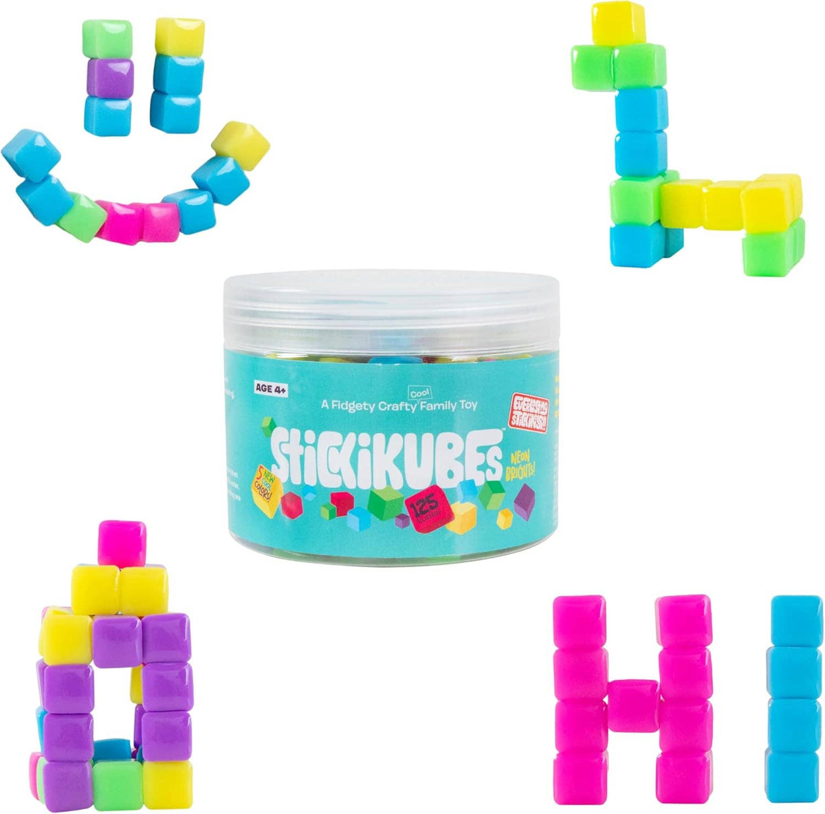 StickiKubes Tub - Neon Colors