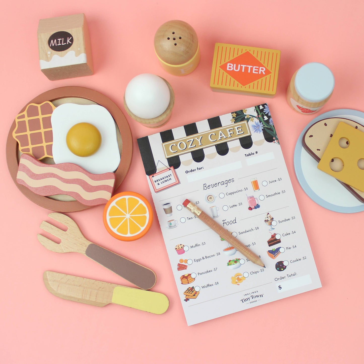 Pretend Play Notepad - Cozy Cafe