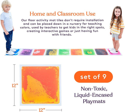 Square Floor Liquid Tiles for Kids