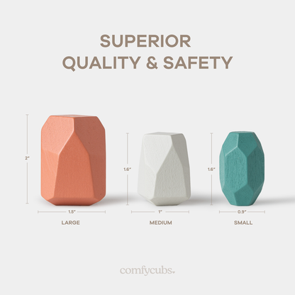 Stacking Blocks for Toddlers by Comfy Cubs