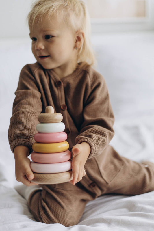 Wooden Stacking Toy (Pink Colors)
