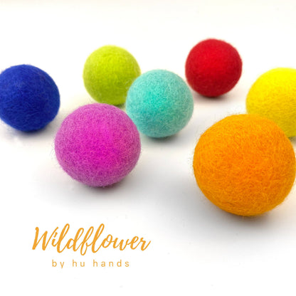 Felt Balls - LARGE Rainbow Party