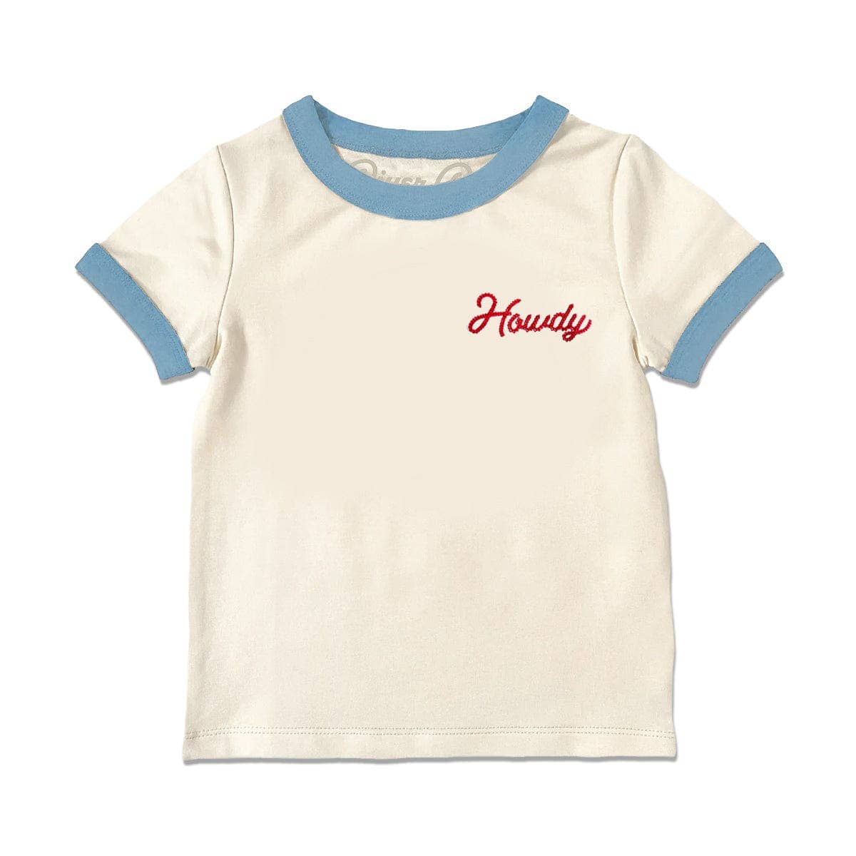 Howdy Vintage Ringer Tee - Blue
