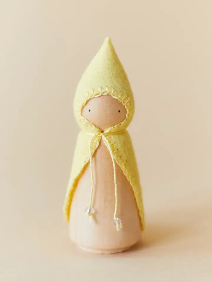 Pastel Rainbow Wooden Gnome