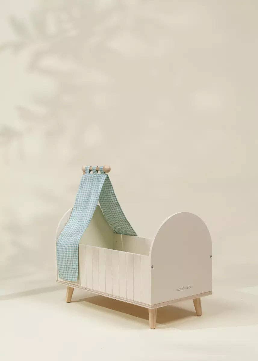 Wooden Dolls’ Crib & Accessories