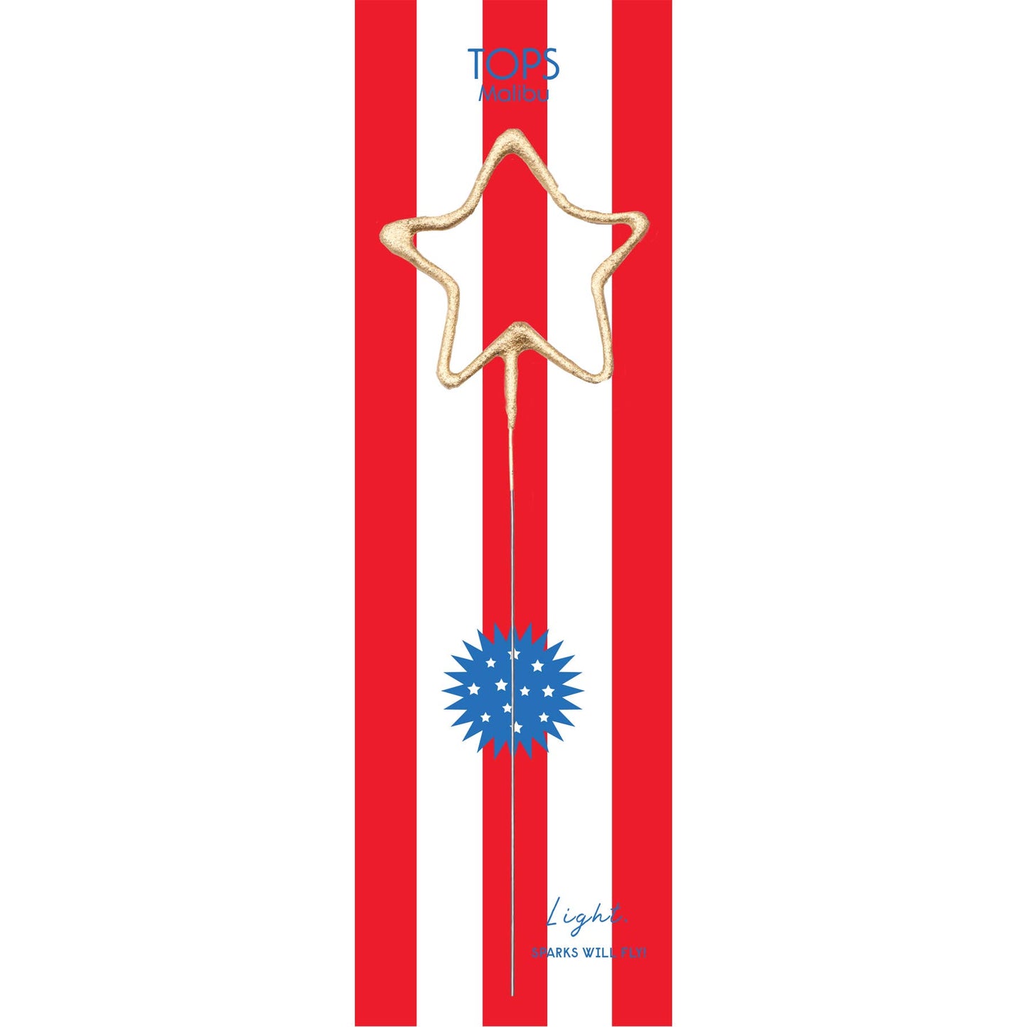 Big 8" Gold Star Sparkler Wand Card