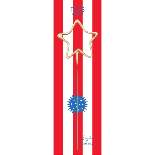 Big 8" Gold Star Sparkler Wand Card