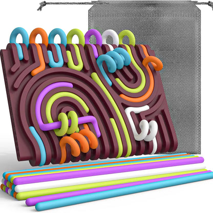 Silicon Sensory Activity Board 3D - Rainbow