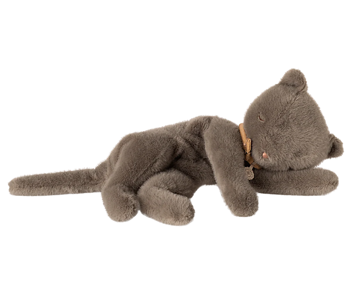 Sleeping Kitten Plush (Medium) - Grey