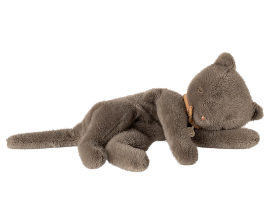 Sleeping Kitten Plush (Medium) - Grey