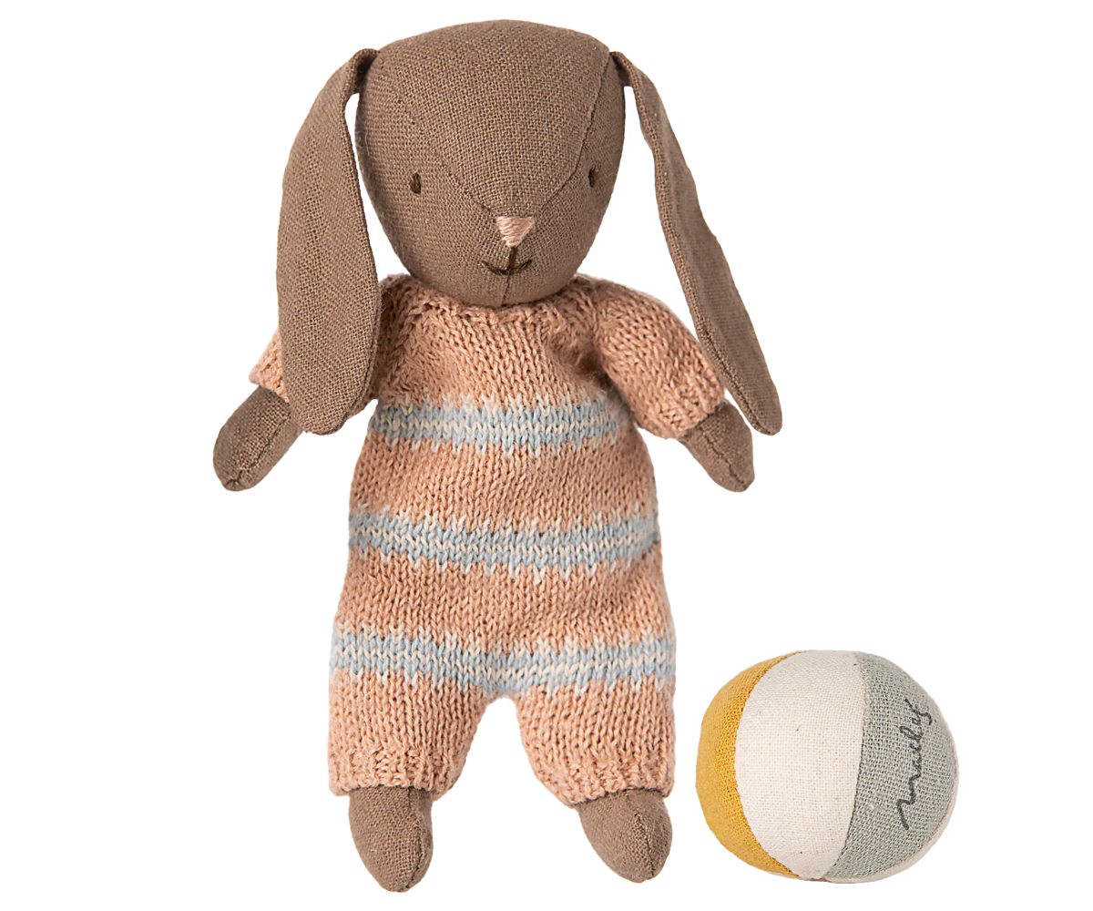 Bunny Set (Micro) - Brown with Dusty Rose Suit