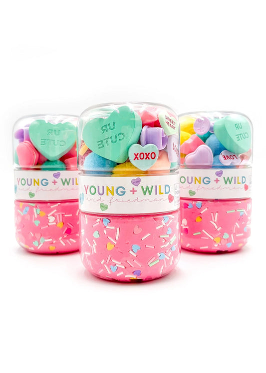 YWF Grab & Go Dough Jar - Pastel Hearts