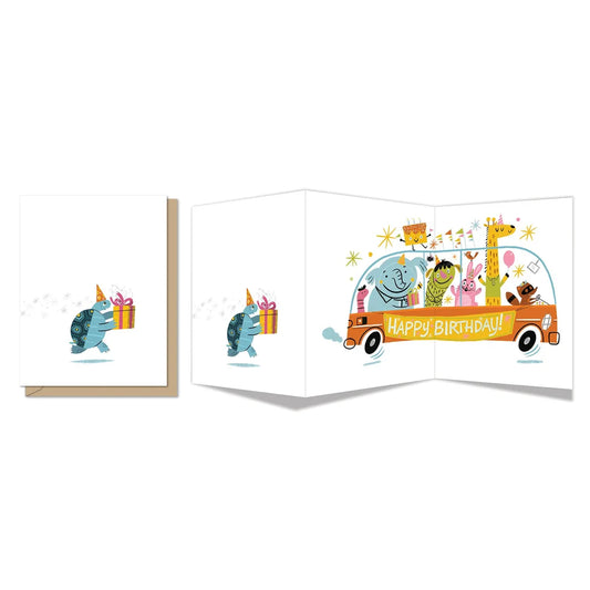 Tri-fold Tardy Turtle Greeting Card