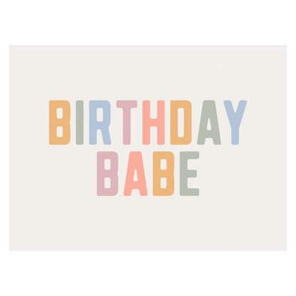 Birthday Babe Banner (Pastel) - Kids Birthday Wall Decor