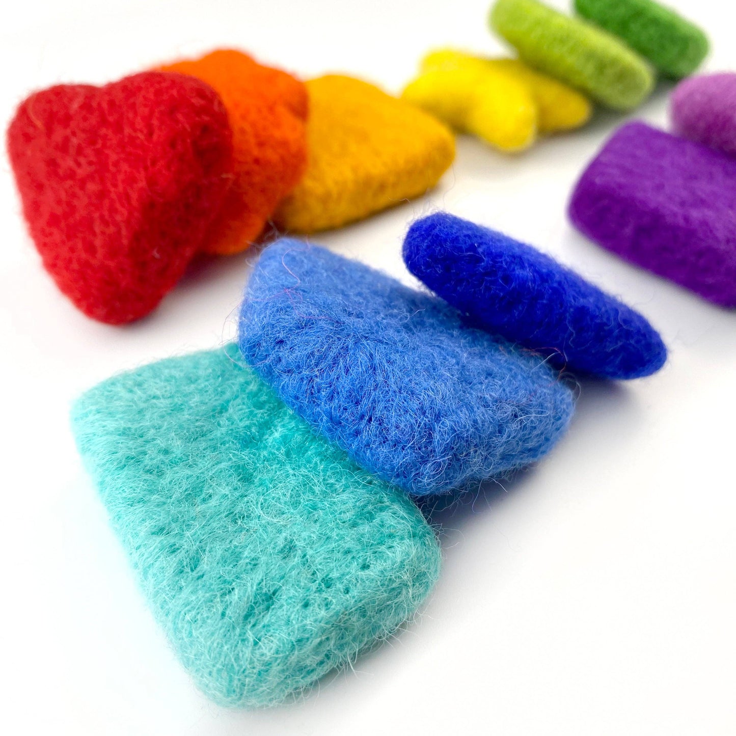 Felt Sorting Shapes - Rainbow Party