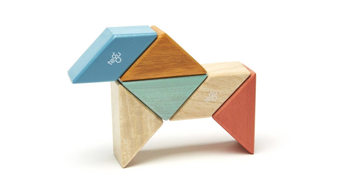 Pocket Pouch Prism - Magnetic Wooden Block Set