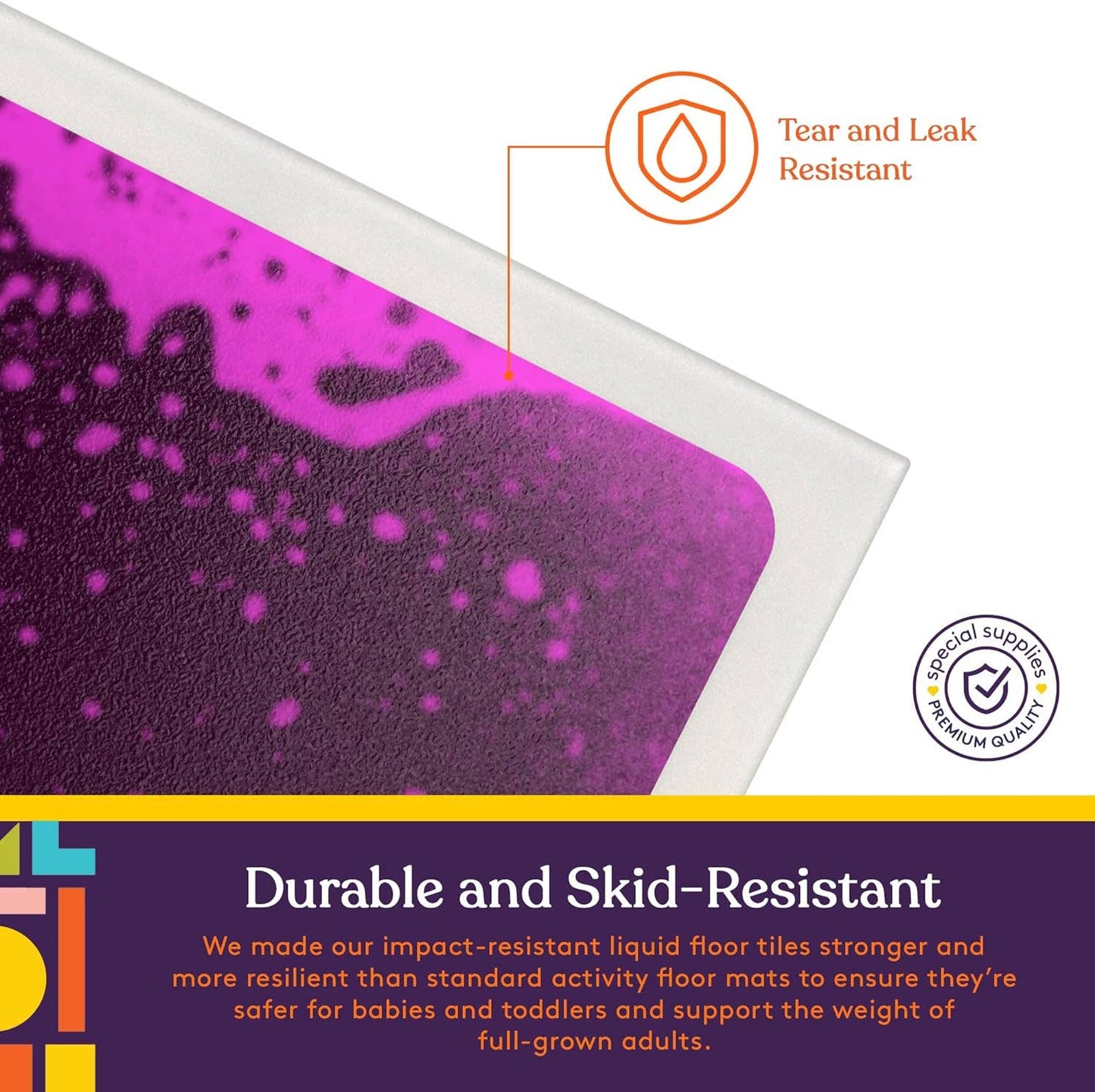 Square Floor Liquid Tiles for Kids