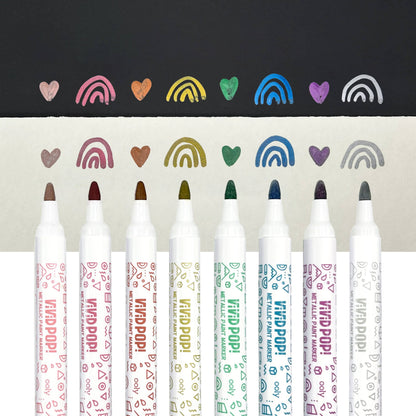 Vivid Pop!: Opaque Water-Based Paint Markers - Metallic