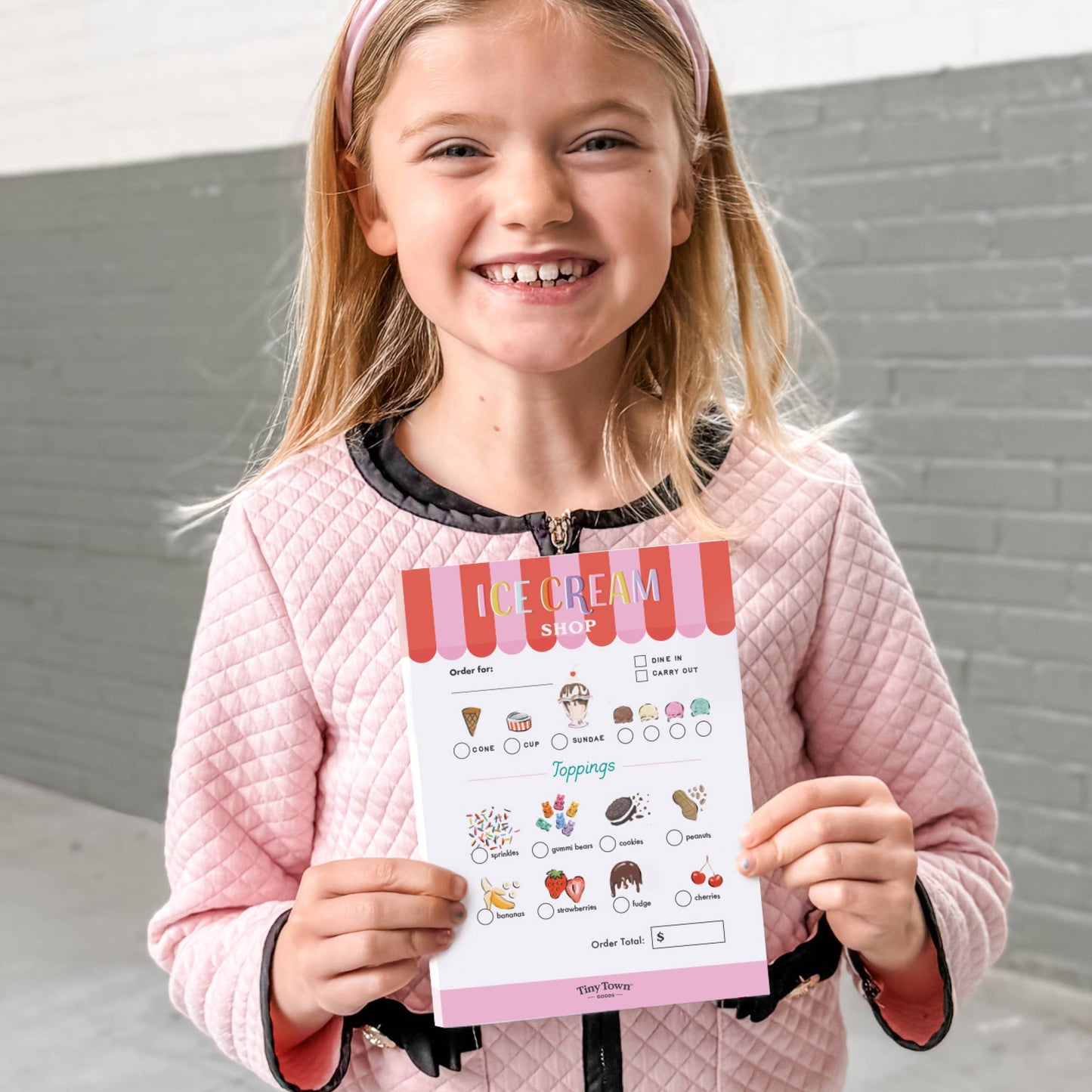 Pretend Play Notepad - Ice Cream Shop